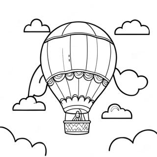 Buntes Heissluftballon Im Himmel Ausmalbild 61782-13586