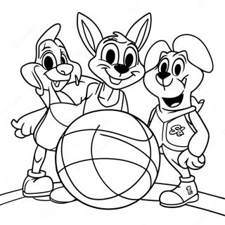 Space Jam Basketballspiel Ausmalbild 61864-13606