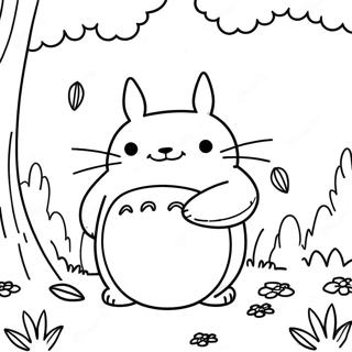 Totoro In Einem Magischen Wald Ausmalbild 62139-13688