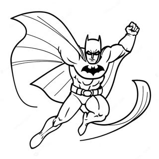 Batman In Einer Dynamischen Pose Ausmalbild 6268-1481