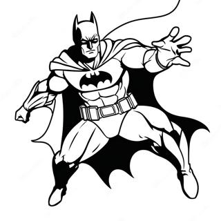 Batman In Einer Dynamischen Pose Ausmalbild 6268-1482