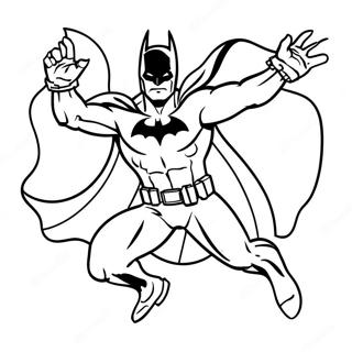 Batman In Einer Dynamischen Pose Ausmalbild 6268-1483