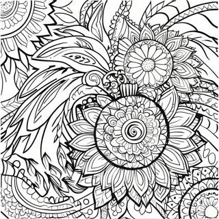 Boho Feder Mandala Ausmalbild Ausmalbilder