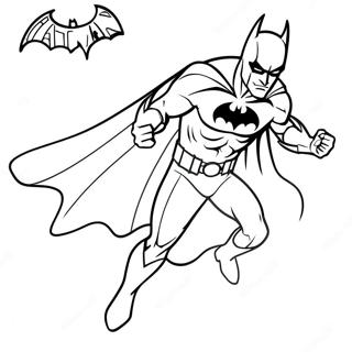 Batman Mit Einem Wehenden Umhang Ausmalbild 6269-2263