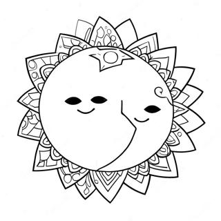 Boho Sonne Und Mond Ausmalbild Ausmalbilder