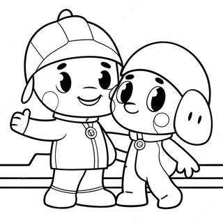 Pocoyo Und Loula Auf Einem Abenteuer Ausmalbild 63348-14038