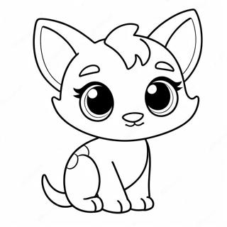 Liebenswerter Littlest Pet Shop Katzchen Ausmalbild 63890-14170