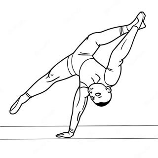 Flexible Gymnastin Beim Spagat Ausmalbild 64535-13630