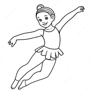 Frohliche Gymnastin Im Trikot Ausmalbild 64537-13638