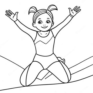 Frohliche Gymnastin Im Trikot Ausmalbild 64537 13639