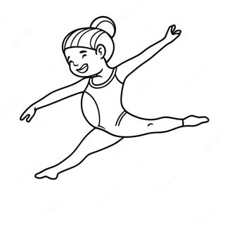 Frohliche Gymnastin Im Trikot Ausmalbild 64537 13640