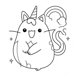 Liebenswerter Pusheen Im Einhornkostum Ausmalbild 6474-150