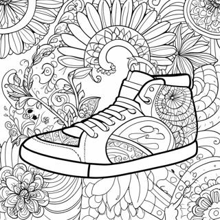 Bunte Sneaker Muster Ausmalbild 65449 14323