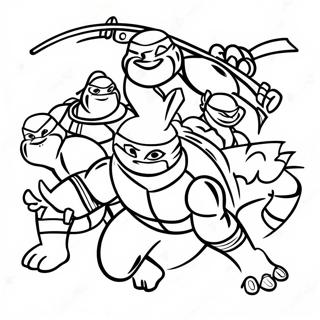 Ninja Turtles In Aktion Ausmalbild 6556-618