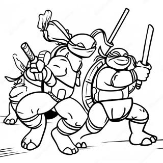 Ninja Turtles In Aktion Ausmalbild 6556-619