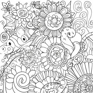 Buntes Kritzel Ausmalbild 65726 14383