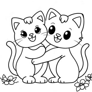 Verspielte Katzchen Im Fruhling Ausmalbild 657-1598