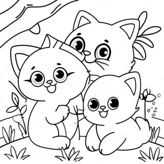 Verspielte Katzchen Im Fruhling Ausmalbild 657-1599