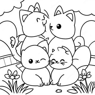 Verspielte Katzchen Im Fruhling Ausmalbild 657-1600