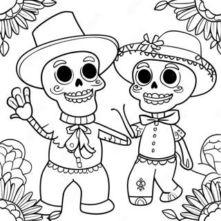 Festliches Tag Der Toten Fest Ausmalbild 65997 14438