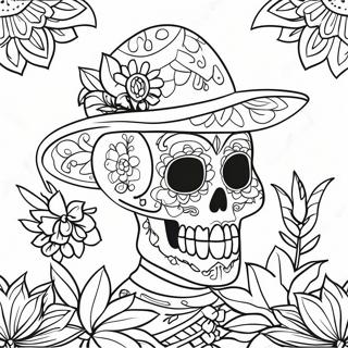 Festliches Tag Der Toten Fest Ausmalbild 65997 14439