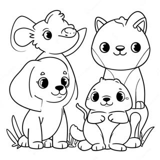 Ermutigende Tierfreunde Ausmalseite 66173-14483