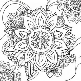 Traditionelles Diwali Rangoli Ausmalbild 66453-14544