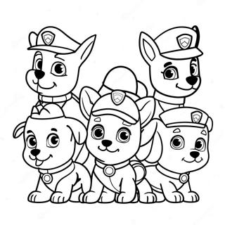 Paw Patrol Welpen In Weihnachtsmutzen Ausmalbild 67251-14712