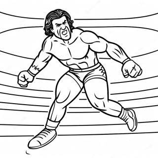 Detailliertes Wwe Wrestler Der Auf Gegner Springt Ausmalbild 67528 14771