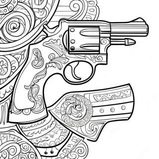Vintage Revolver Ausmalbild 69769-15278