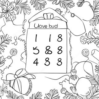 Festlicher Adventskalender Ausmalbild 69960 15314