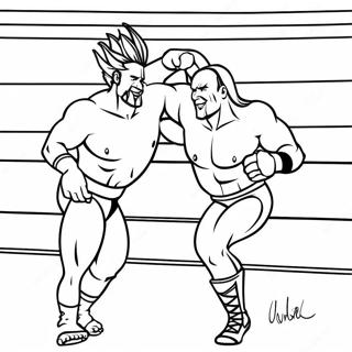 Lebhaftes Wwe Meisterschafts Match Ausmalbild 70048-15343