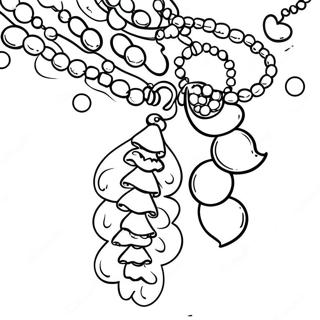 Bunte Mardi Gras Perlen Ausmalbild 70223-15373