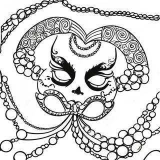 Bunte Mardi Gras Perlen Ausmalbild 70223-15375