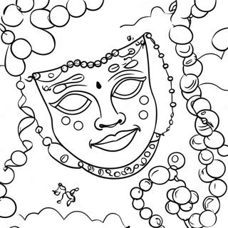 Bunte Mardi Gras Perlen Ausmalbild 70223-15376