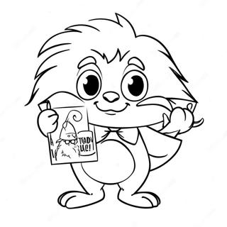 Susser Lorax Mit Einem Schild Ausmalbild 70402-15424