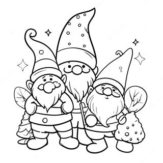 Verspielte Weihnachtswichtel Ausmalbild 71222 15600