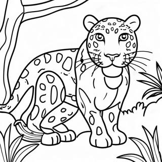 Leopard Im Dschungel Ausmalbild 71670-15695