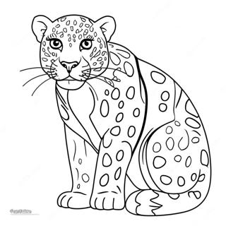 Gepunkteter Leopard Ausmalbild 71671-15698