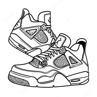 Cooles Jordan 4 Sneaker Ausmalbild 72211-16011