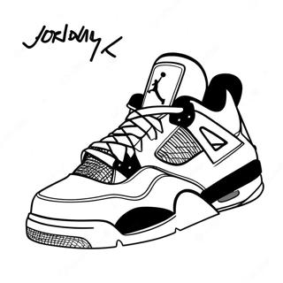 Cooles Jordan 4 Sneaker Ausmalbild 72211-16012