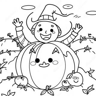 Frohliches Kurbisfeld Ausmalbild 72468 16217