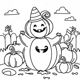 Frohliches Kurbisfeld Ausmalbild 72468 16219