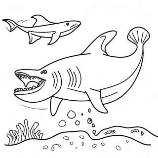 Megalodon Ausmalbilder