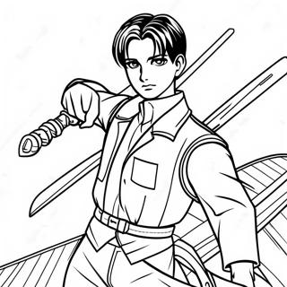 Levi Ackerman Mit Klingen Ausmalbild 72597-16317