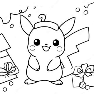 Pikachu Weihnachtsausmalbild 72671-16367