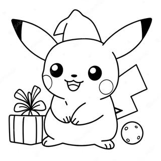 Pikachu Weihnachtsausmalbild 72671-16368