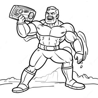 Titan Tv Mann In Action Pose Ausmalbild 72907-16553