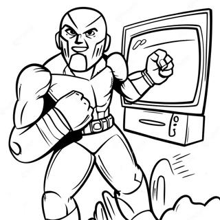 Titan Tv Mann In Action Pose Ausmalbild 72907-16554