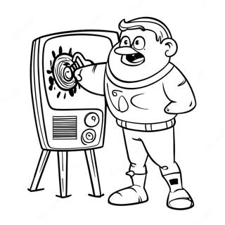 Titan Tv Mann Mit Einer Fernbedienung Ausmalbild 72909-16563